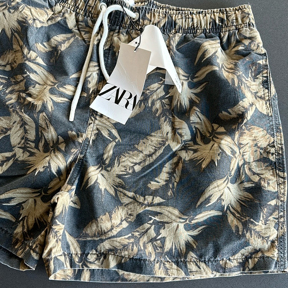 ZARA NWT Leaf Print Swimsuit
